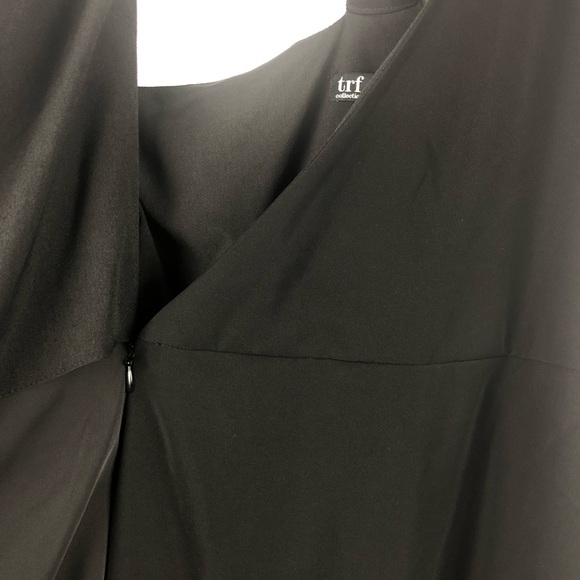 Zara TRF Dress Women’s S Black Wrap detail, with inside zipper. - Picture 5 of 8